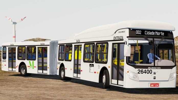 Busscar Urbanuss 2010 Low Floor Articulado Volvo B360S 222e2-696x392