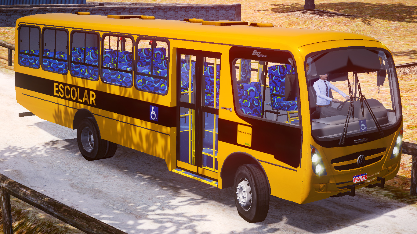 Proton bus simulator] - mod bus escolar muito detalhado, + skin