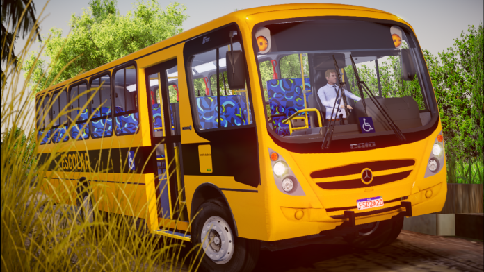 Ônibus Caio Foz Super MB OF-1519R Escolar - Proton Bus Simulator