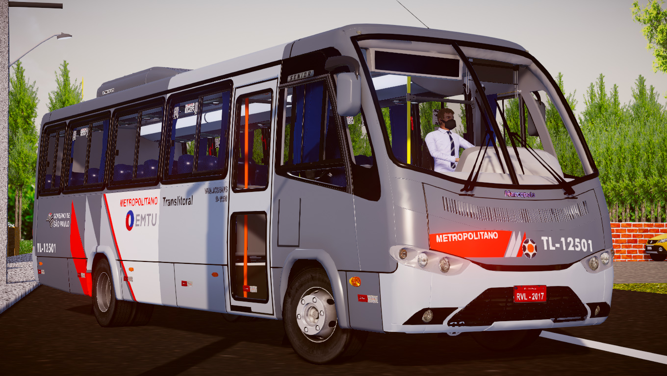 Marcopolo Senior Midi Escolar MB OF-1418 - Proton Bus Mods 