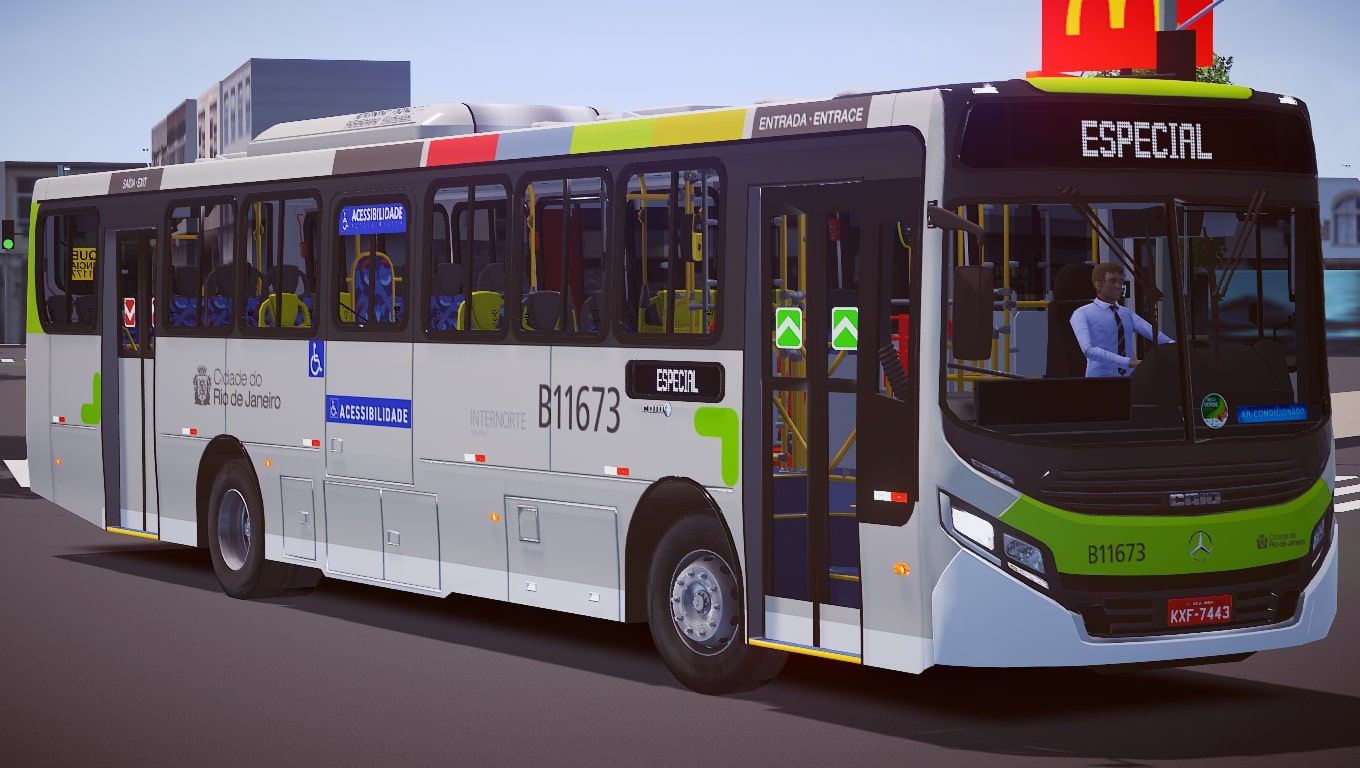 Caio Apache Vip IV MB OF-1721 BlueTec 5 padrão Transportes Machado/RJ (Fase  2) para Proton Bus Simulator - AD Gaming Mods